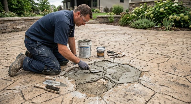 Decorative Concrete Repair in Rockwall, TX